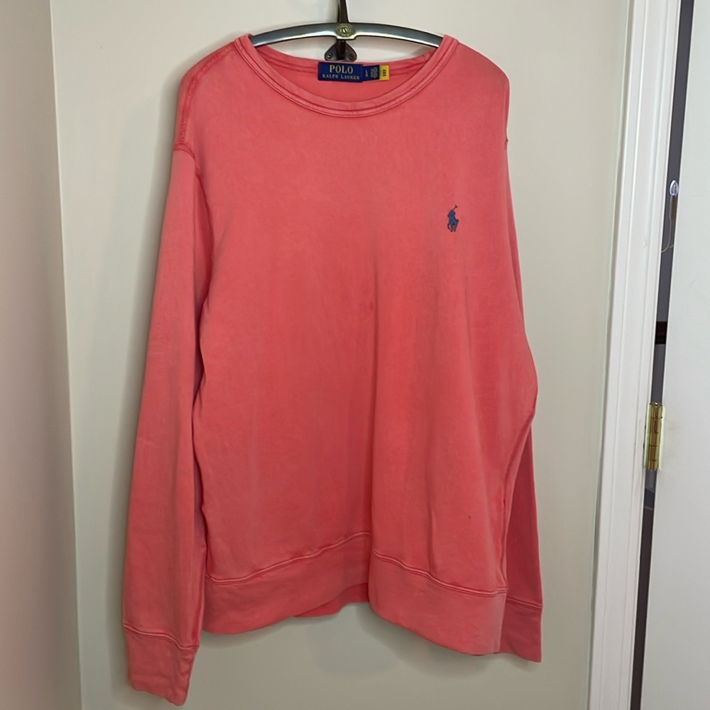 Polo by Ralph Lauren Men's Coral Sweatshirt Size Large